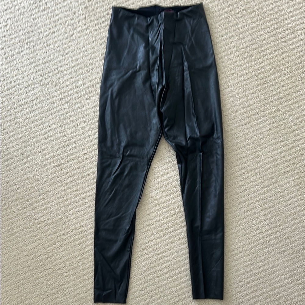 Commando Black Faux Leather Leggings High-Waisted